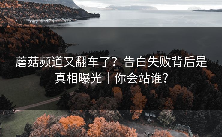 蘑菇频道又翻车了?告白失败背后是真相曝光|你会站谁? 蘑菇频道又翻车了?告白失败背后是真相曝光|你会站谁?